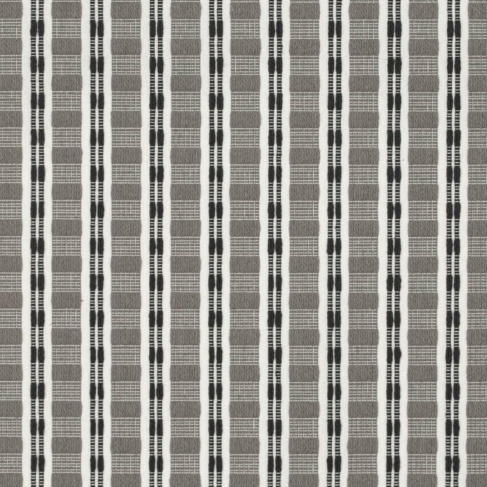 Grey Black Cream Stripe Upholstery Fabric
