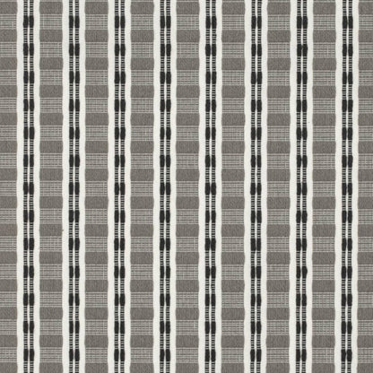 Grey Black Cream Stripe Upholstery Fabric