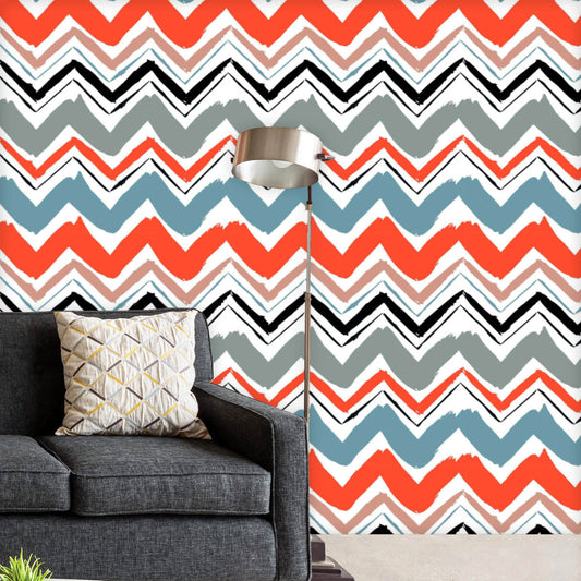 Abstract Minimalistic Zig Zag Wallpaper Roll