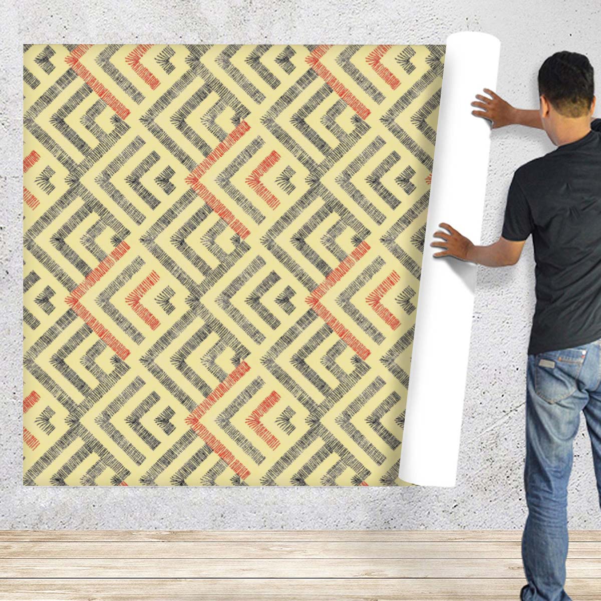 Abstract Ornament Pattern Wallpaper Roll