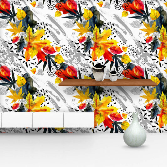Abstract Autumn Fall Pattern D2 Wallpaper Roll