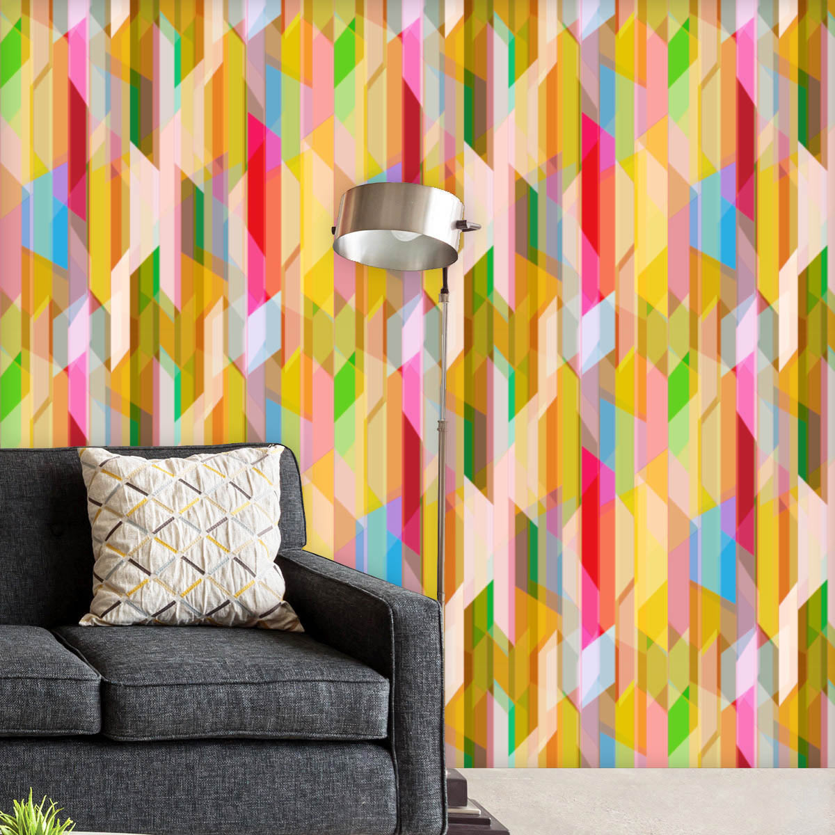 Abstract Color Pattern Wallpaper Roll
