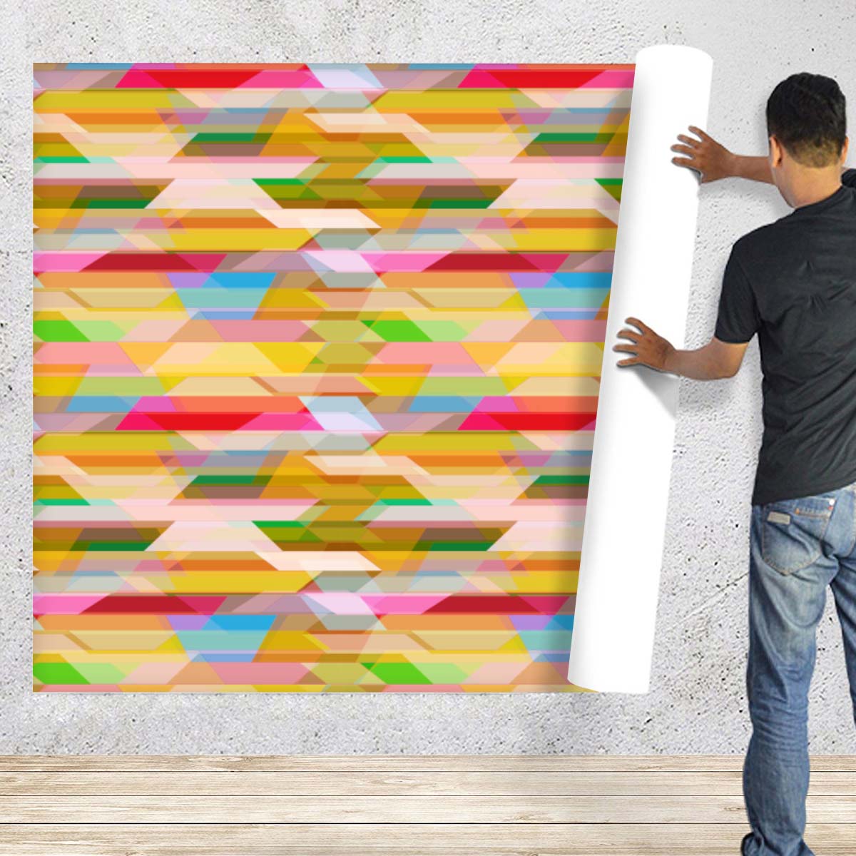 Abstract Color Pattern Wallpaper Roll