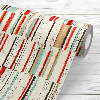 Abstract Geometric Stripes D10 Wallpaper Roll