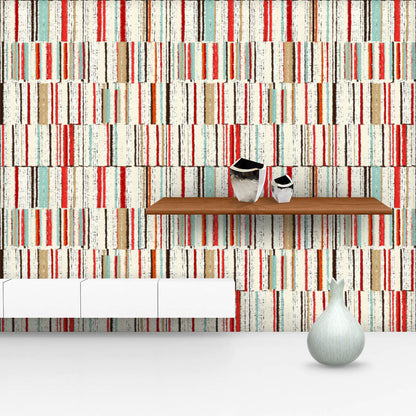 Abstract Geometric Stripes D10 Wallpaper Roll