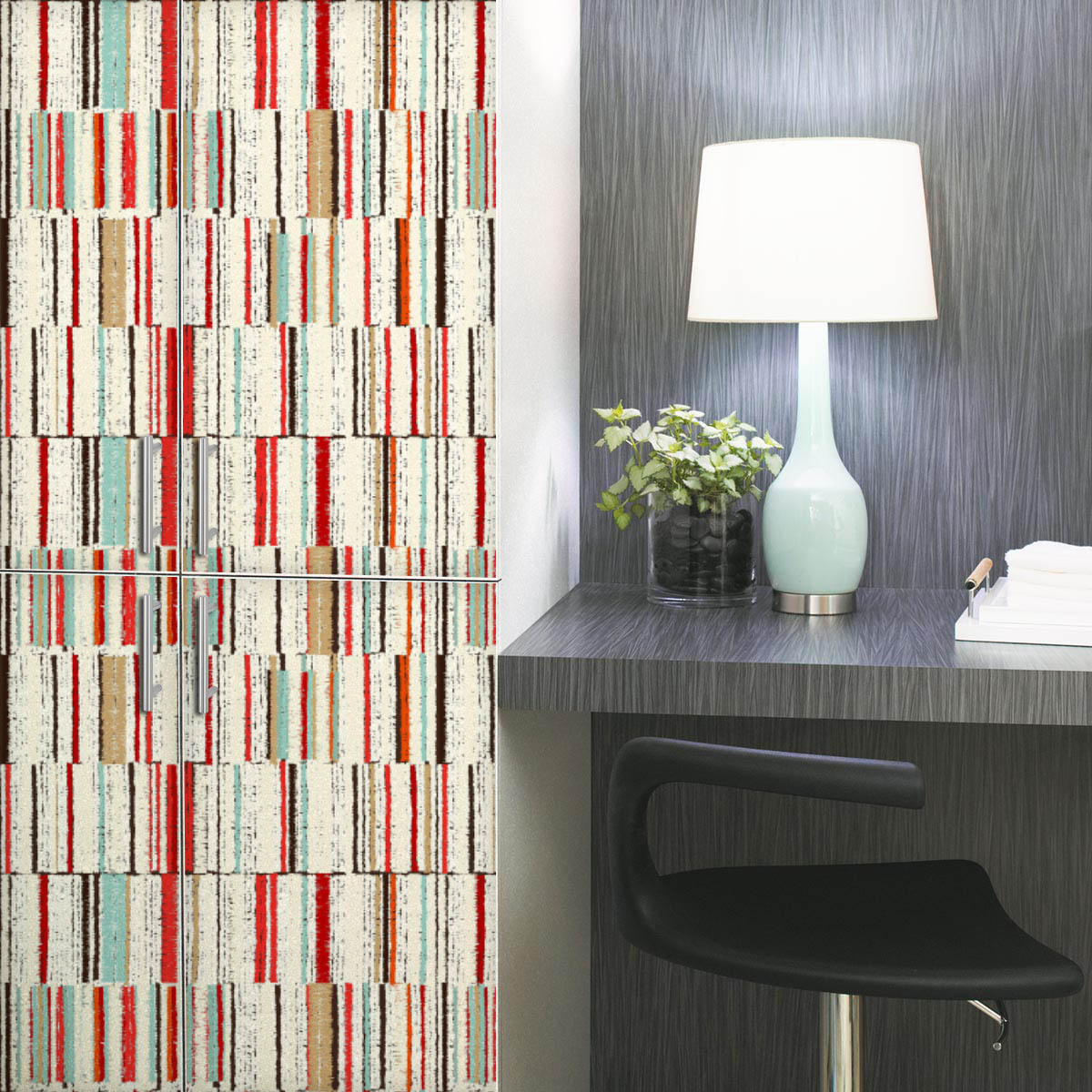 Abstract Geometric Stripes D10 Wallpaper Roll